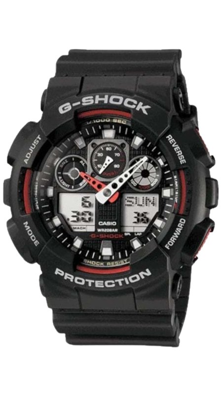 Casio Mens GA-100-1A4DR G-Shock X-Large Anadigital Watch
