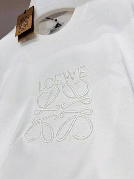 LOEWE T-SHIRT IMPO تطريز - ابيض