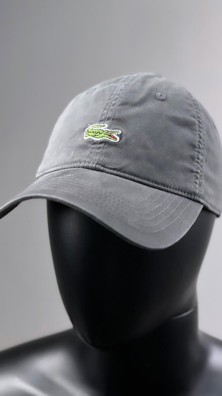 LACOSTE CAP  - رمادي