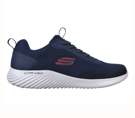Skechers Bounder-Intread Navy Trainers 232377