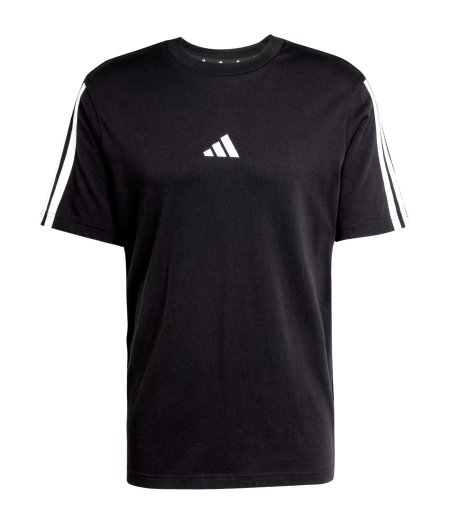 adidas Mens Essentials 3-Stripe Single Jersey