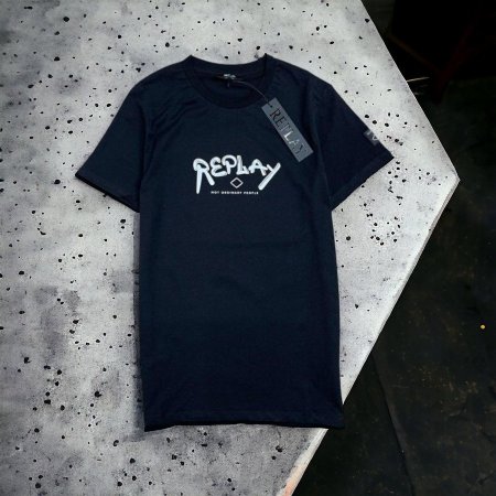 replay spring t-shirt 2222 - أسود