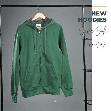 borderline hoodies - اخضر غامق