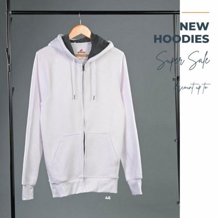 borderline hoodies - ابيض