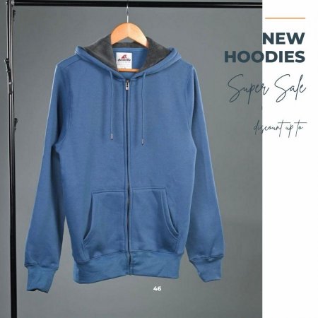 borderline hoodies - ازرق