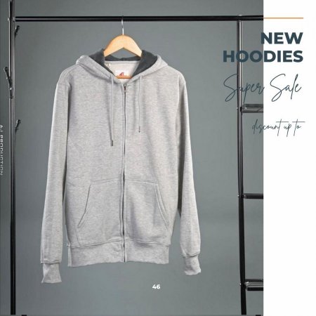 borderline hoodies - رمادي فاتح